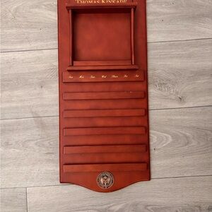 Thomas Kinkade Leather Wall Organizer in Rich Brown